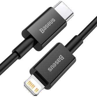 Cables - Baseus Superior Series Cable USB-C to iP, 20W, PD, 1m (black) CATLYS-A01 - quick order from manufacturer