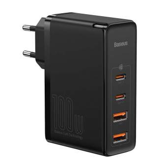 Wall charger - Travel Charger Baseus GaN2 Pro Quick 2x USB + 2x USB-C, 100W, EU (Black) CCGAN2P - quick order from manufacturer