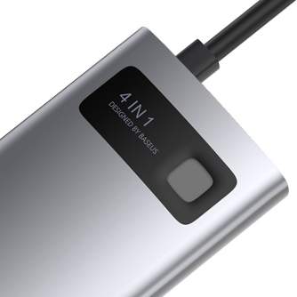 Docks & HUB - Hub 4in1 Baseus Metal Gleam Series, USB-C to USB 3.0 + USB 2.0 + HDMI + USB-C - quick order from manufacturer