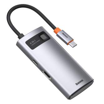 Sortimenta jaunumi - Hub 4in1 Baseus Metal Gleam Series, USB-C to USB 3.0 + USB 2.0 + HDMI + USB-C PD CAHUB-CY0G - ātri pasūtīt no ražotāja