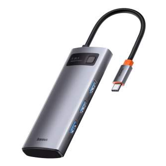 Новые товары - Hub 5in1 Baseus Metal Gleam Series, USB-C to 3x USB 3.0 + HDMI + USB-C PD CAHUB-CX0G - быстрый заказ от производи