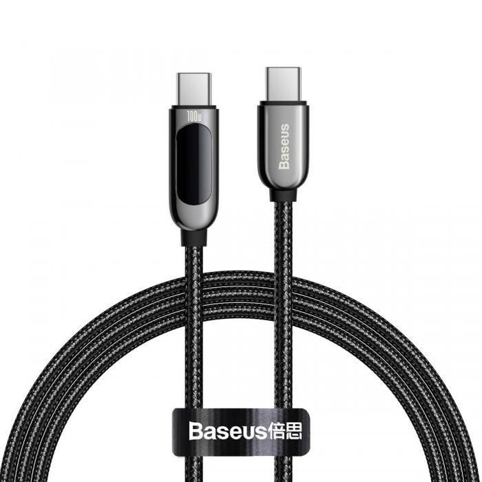 Kabeļi - Baseus Display Cable USB-C to Type-C 100W 1m (black) CATSK-B01 - купить сегодня в магазине и с доставкой