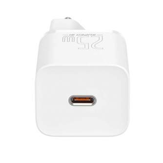 Wall charger - Baseus Super Si Quick Charger 1C 25W with USB-C cable for USB-C 1m (white) - quick order from manufacturer