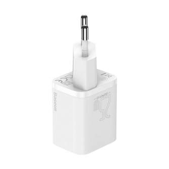 Wall charger - Baseus Super Si Quick Charger 1C 25W with USB-C cable for USB-C 1m (white) - quick order from manufacturer