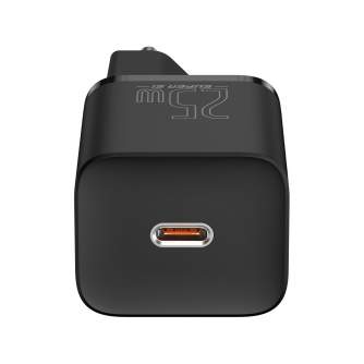 Wall charger - Baseus Super Si Quick Charger 1C 25W with USB-C cable for USB-C 1m (black) - quick order from manufacturer