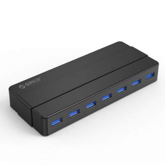 Docks & HUB - Adapteris HUB 7-in-1 Orico USB 3.0 USB 3.0 kabelis 1m H7928-U3-V1-EU-BK-BP - ātri pasūtīt no ražotāja