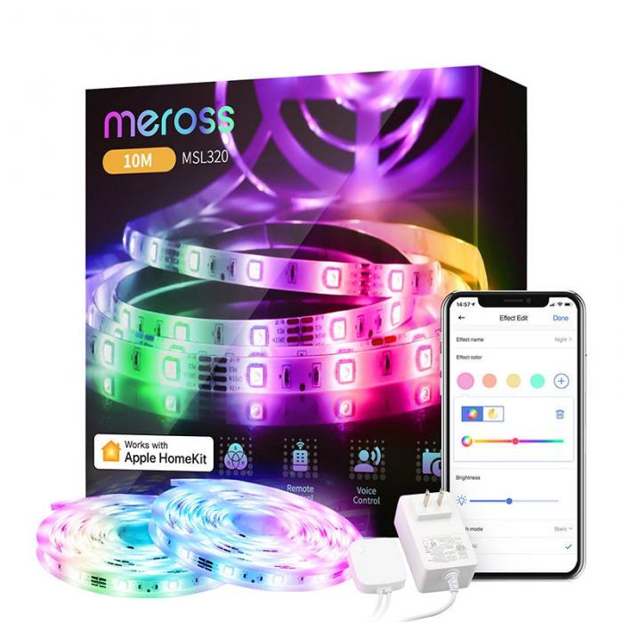 Новые товары - Smart Wi-Fi Light Strip MSL320 Meross (HomeKit) MSL320HK(EU)-10M - быстрый заказ от производителя