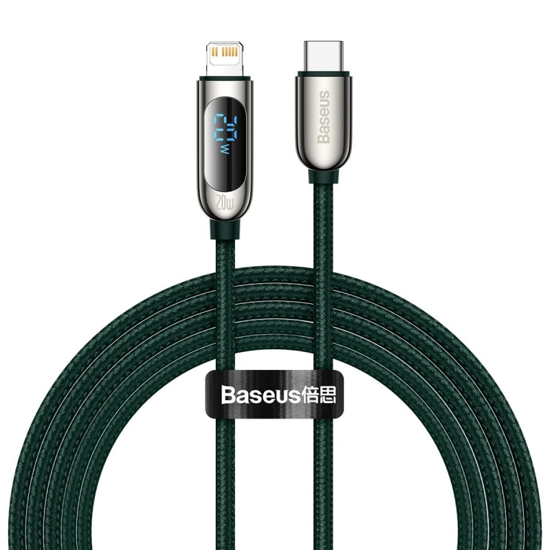 Usb-c Cable For Lightning Baseus Display, Pd, 20w, 2m (green