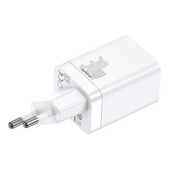 Wall charger - Baseus Super Si Pro Quick Charger USB + USB-C 30W (white) CCSUPP-E02 - quick order from manufacturer