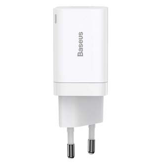 Wall charger - Baseus Super Si Pro Quick Charger USB + USB-C 30W (white) CCSUPP-E02 - quick order from manufacturer