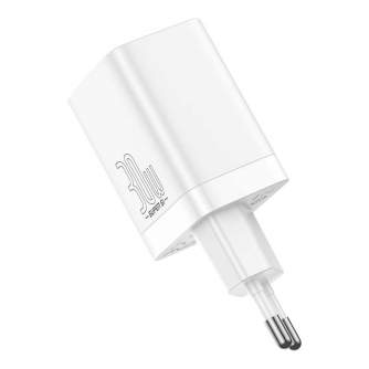 Wall charger - Baseus Super Si Pro Quick Charger USB + USB-C 30W (white) CCSUPP-E02 - quick order from manufacturer