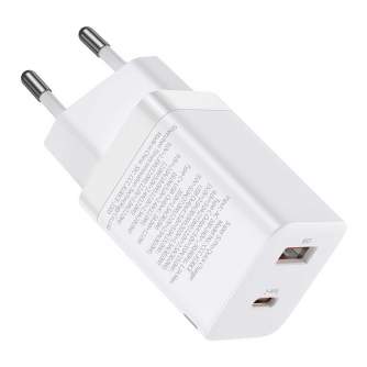 Wall charger - Baseus Super Si Pro Quick Charger USB + USB-C 30W (white) CCSUPP-E02 - quick order from manufacturer