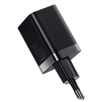 Wall charger - Baseus Super Si Pro Quick Charger USB + USB-C 30W (black) CCSUPP-E01 - quick order from manufacturer