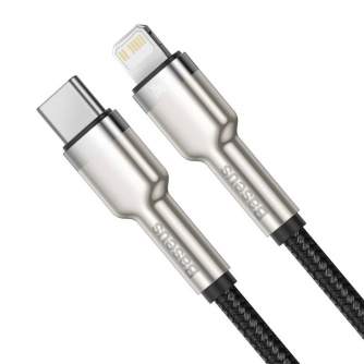 Cables - USB-C cable for Lightning Baseus Cafule, PD, 20W, 0,25m (black) CATLJK-01 - quick order from manufacturer