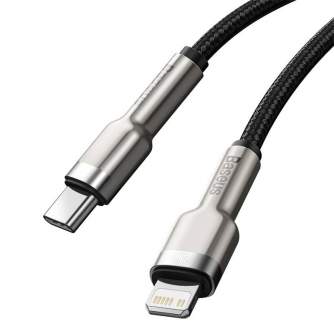 Cables - USB-C cable for Lightning Baseus Cafule, PD, 20W, 0,25m (black) CATLJK-01 - quick order from manufacturer