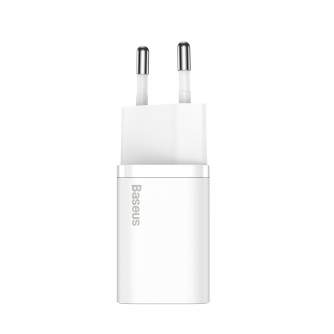 Baterijas, akumulatori un lādētāji - adowarka sieciowa Baseus Super Si Quick Charger 1C 25W (white) CCSP020102 - быстрый заказ о