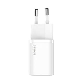 Telefonų, planšetinių kompiuterių ir GPS įkrovikliai - adowarka sieciowa Baseus Super Si Quick Charger 1C 25W (white) CCSP020102