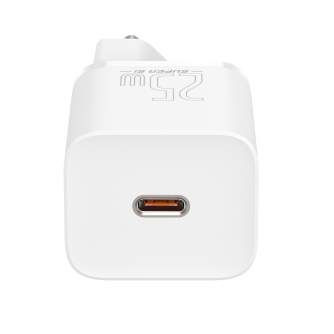 Telefonų, planšetinių kompiuterių ir GPS įkrovikliai - adowarka sieciowa Baseus Super Si Quick Charger 1C 25W (white) CCSP020102