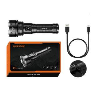 Lukturi - Superfire flashlight R3 P90, 2700lm, USB R3 P90 - быстрый заказ от производителя