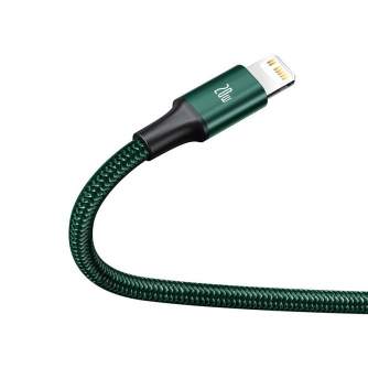 Cables - Baseus Rapid Series 3-in-1 cable USB-C For M+L+T 20W 1.5m (Green ) CAMLT-SC06 - quick order from manufacturer