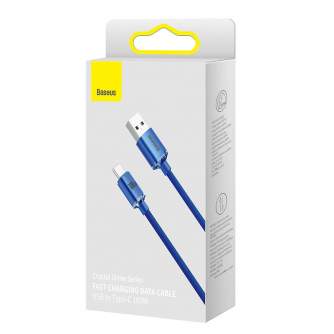 Kabeļi - Baseus Crystal Shine cable USB to USB-C, 5A100W1.2m (blue) CAJY000403 - ātri pasūtīt no ražotāja