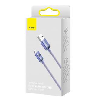 Кабели - Baseus Crystal Shine cable USB to USB-C, 5A, 1.2m (purple) CAJY000405 - быстрый заказ от производителя