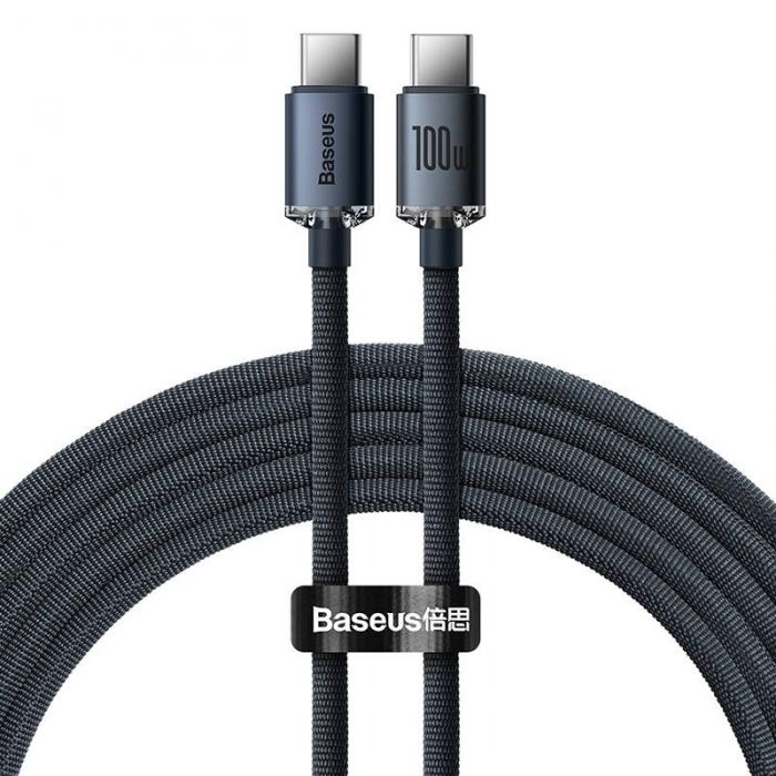 Кабели - Baseus Crystal Shine cable USB-C to USB-C, 100W, 1.2m (black) CAJY000601 - быстрый заказ от производителя