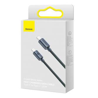 Cables - Baseus Crystal Shine cable USB-C to USB-C, 100W, 1.2m (black) CAJY000601 - quick order from manufacturer