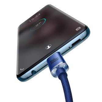 Кабели - Baseus Crystal Shine cable USB-C to USB-C, 100W, 2m (blue) CAJY000703 - быстрый заказ от производителя