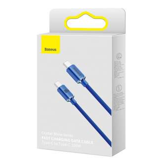 Cables - Baseus Crystal Shine cable USB-C to USB-C, 100W, 2m (blue) CAJY000703 - quick order from manufacturer