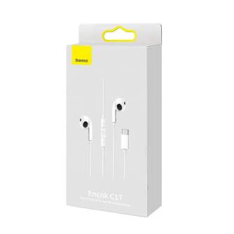 Headphones - Baseus Encok C17 Earphones (white) NGCR010002 - quick order from manufacturer