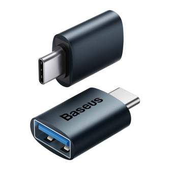 New products - Baseus Ingenuity USB-C to USB-A adapter OTG (blue) ZJJQ000003 - quick order from manufacturer