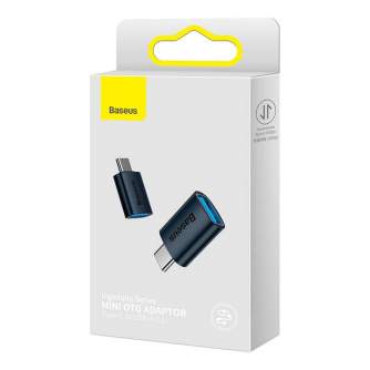 New products - Baseus Ingenuity USB-C to USB-A adapter OTG (blue) ZJJQ000003 - quick order from manufacturer