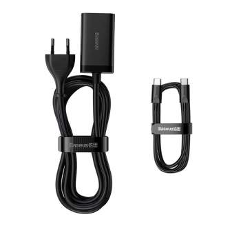 Telefonų, planšetinių kompiuterių ir GPS įkrovikliai - Quick Charger Baseus GaN3 Pro, 2x USB-C, 2x USB, 65W (black) CCGP040101 -