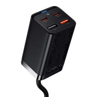 Mobilo tālruņu, planšetdatoru, GPS lādētāji - Quick Charger Baseus GaN3 Pro, 2x USB-C, 2x USB, 65W (black) CCGP040101 - ātri pasūtīt no ražotāja