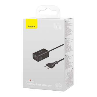 Wall charger - Quick Charger Baseus GaN3 Pro, 2x USB-C, 2x USB, 65W (black) CCGP040101 - quick order from manufacturer