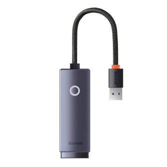 Kabeļi - Network adapter Baseus Lite Series USB to RJ45, 1000Mbps (grey) WKQX000113 - быстрый заказ от производителя