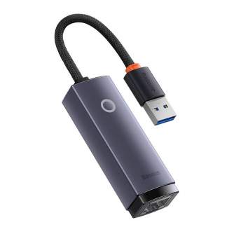 Kabeļi - Network adapter Baseus Lite Series USB to RJ45, 1000Mbps (grey) WKQX000113 - быстрый заказ от производителя