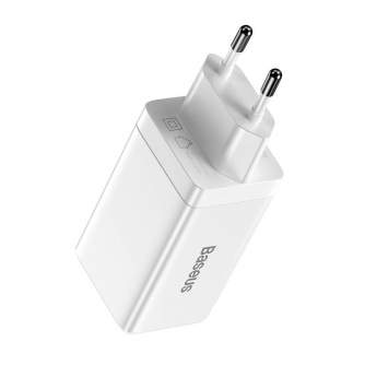 Wall charger - Fast Charger Baseus GAN3 Pro, 2xUSB-C + USB, 65W (white) CCGP050102 - quick order from manufacturer