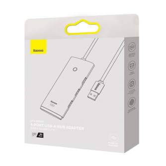 Kabeļi - Hub 4in1 Baseus Lite Series USB to 4x USB 3.0, 1m (Black) WKQX030101 - ātri pasūtīt no ražotāja