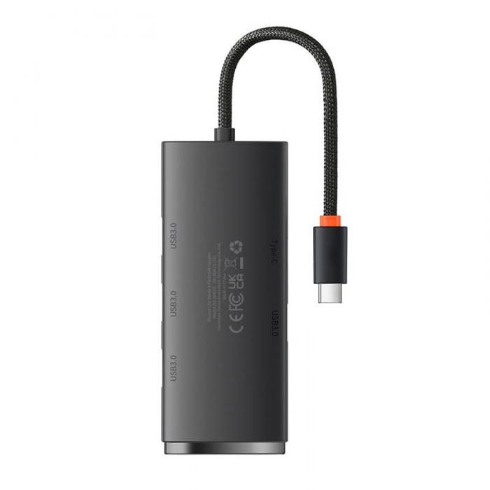 New products - Baseus Lite Series Hub 4in1 USB-C to 4x USB 3.0 + USB-C, 25cm (Black) WKQX030301 - quick order from manufacturer