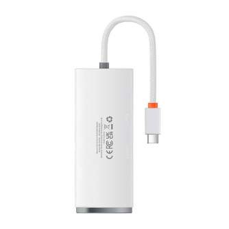 Docks & HUB - Baseus Lite Series Hub 4in1 USB-C to 4x USB 3.0 + USB-C, 25cm (White) WKQX030302 - quick order from manufacturer