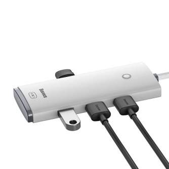 New products - Baseus Lite Series Hub 4in1 USB-C to 4x USB 3.0 + USB-C, 25cm (White) WKQX030302 - quick order from manufacturer