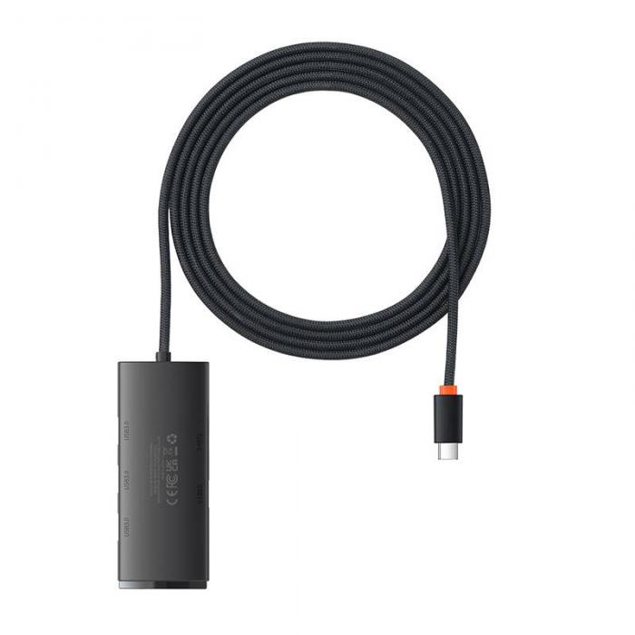 Новые товары - Hub 4in1 Baseus Lite Series USB-C to 4x USB 3.0 + USB-C, 2m (Black) WKQX030501 - быстрый заказ от производителя