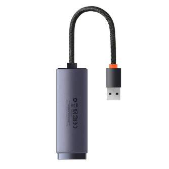 Kabeļi - Baseus Lite Series USB to RJ45 network adapter, 100Mbps (gray) WKQX000013 - быстрый заказ от производителя