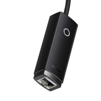 Kabeļi - Network adapter Baseus Lite Series USB to RJ45 (black) WKQX000101 - быстрый заказ от производителя