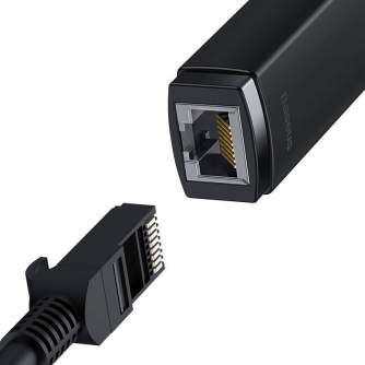 Kabeļi - Network adapter Baseus Lite Series USB to RJ45 (black) WKQX000101 - быстрый заказ от производителя