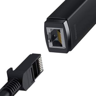 Cables - Baseus Lite Series USB to RJ45 network adapter, 100Mbps (black) WKQX000001 - quick order from manufacturer