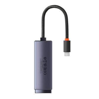 Vairs neražo - Network adapter Baseus Lite Series USB-C to RJ45 (grey) WKQX000313