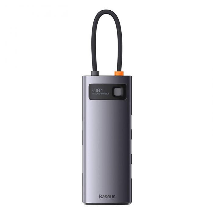 Новые товары - Hub 6in1 Baseus Metal Gleam Series, USB-C to 3x USB 3.0 + USB-C PD + microSD/SD WKWG030213 - быстрый заказ от пр